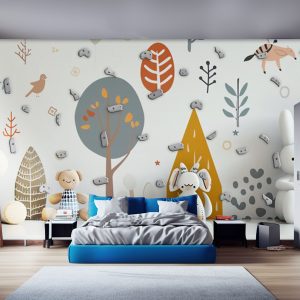subtle white climbing wall