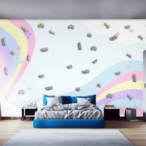 Rainbow climbing wall