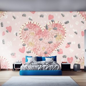 Pink Heart and Butterfly climbing wall
