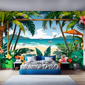 Tropical Island climbing wall