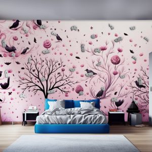 Subtle pink climbing wall